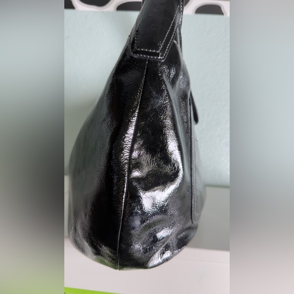 vintage Coach Ergo Turnlock hobo bag in black patent leather